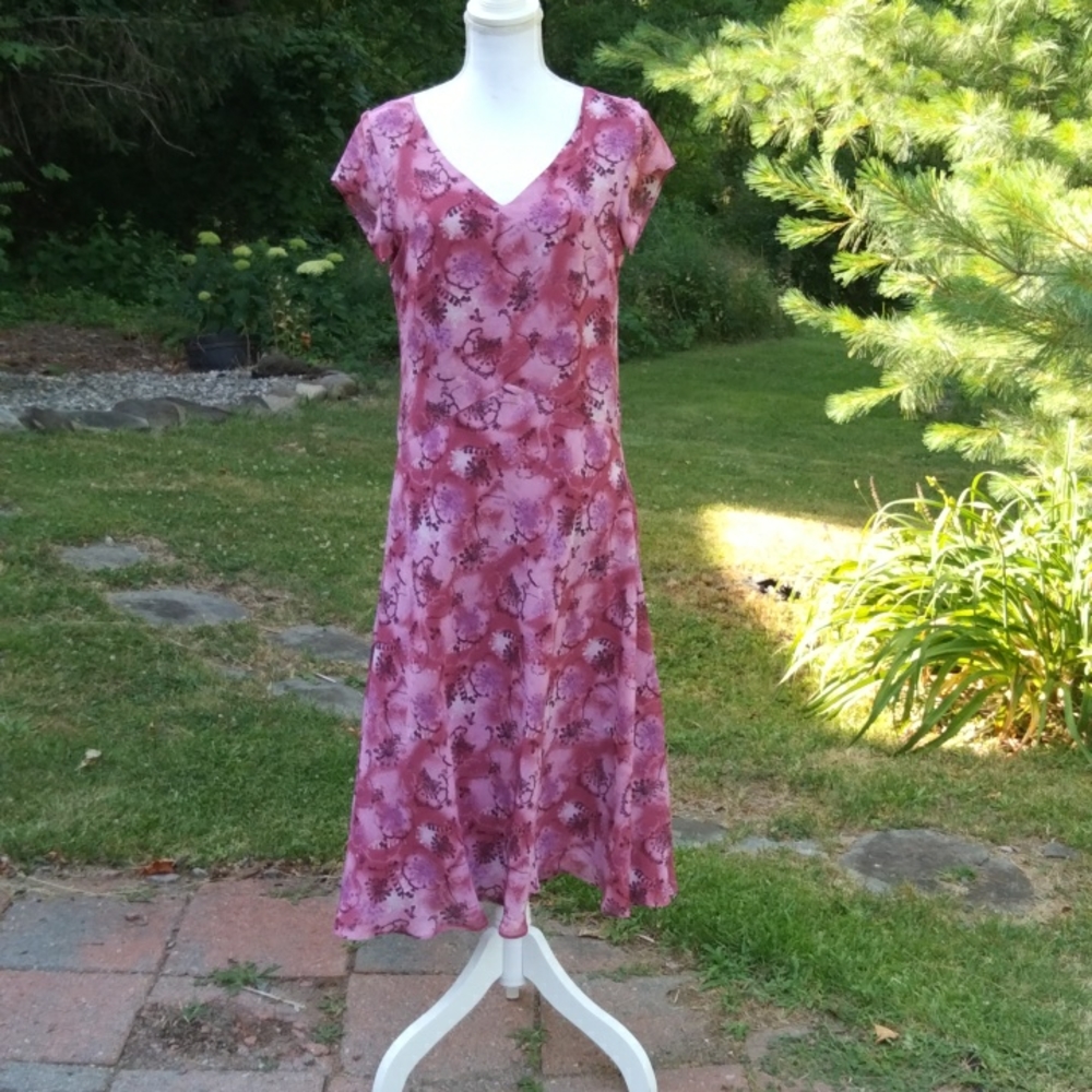 Christopher & Banks Cap Sleeves Midi Dress